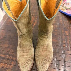 Old Gringo Distressed Olive Green Heeled Boots